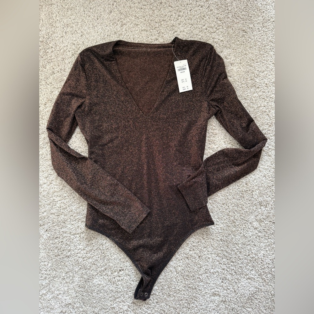 Abercrombie & Fitch Brown Fitted Bodysuit